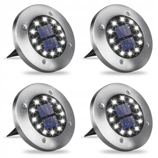 Závesné solárne svietidlo Masterled silver 11,5 cm 4 ks.